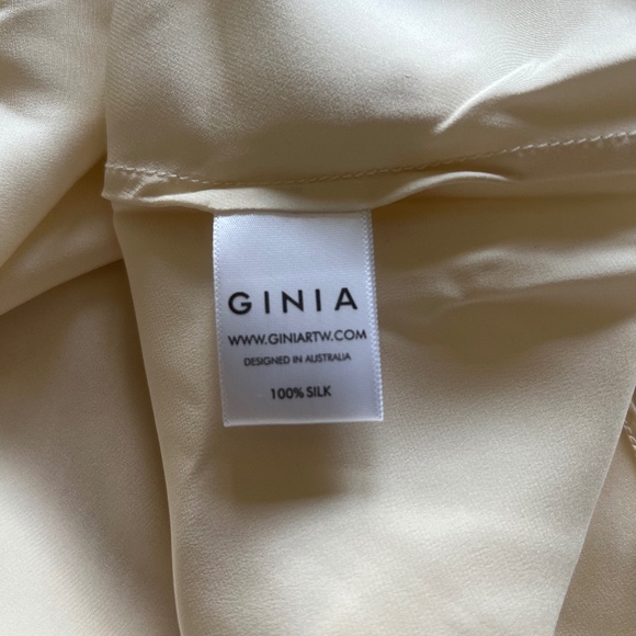 GINIA Silk Cardi Skirt in Pearled Ivory NWT S - Picture 8 of 11